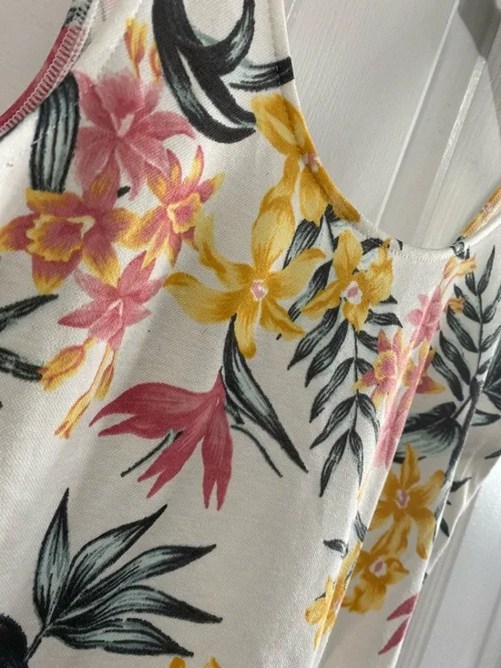 H&M Divided Tropical Floral Skater Dress - Sz 8 EUC - Picture 5 of 6